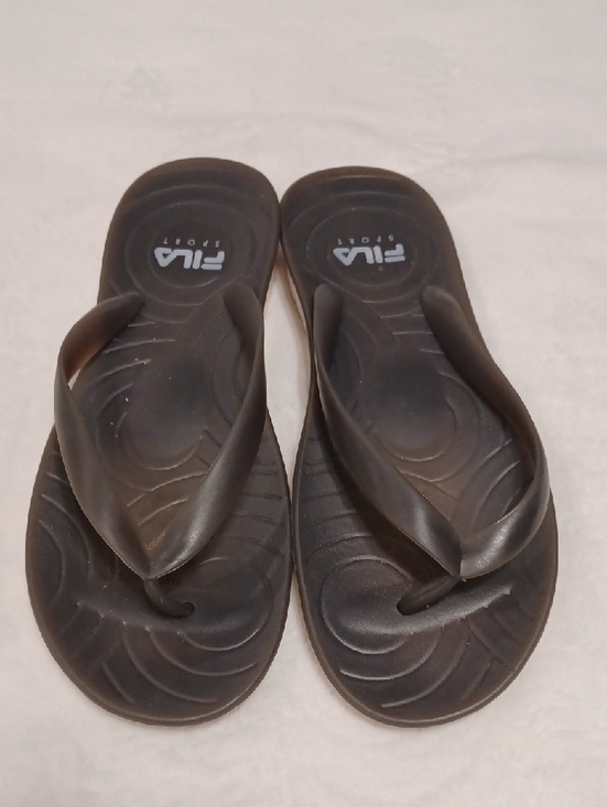 Fila Shoes - FILA Sport Black Flip Flop Sandals Sz 9/10